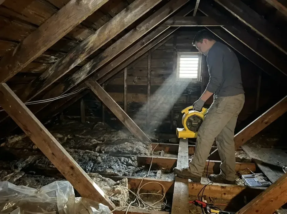 attic-water-damage-drying-proc-007 — frequently asked questions, Emergency Water Extraction & 24/7 Flood Response in Mustang…